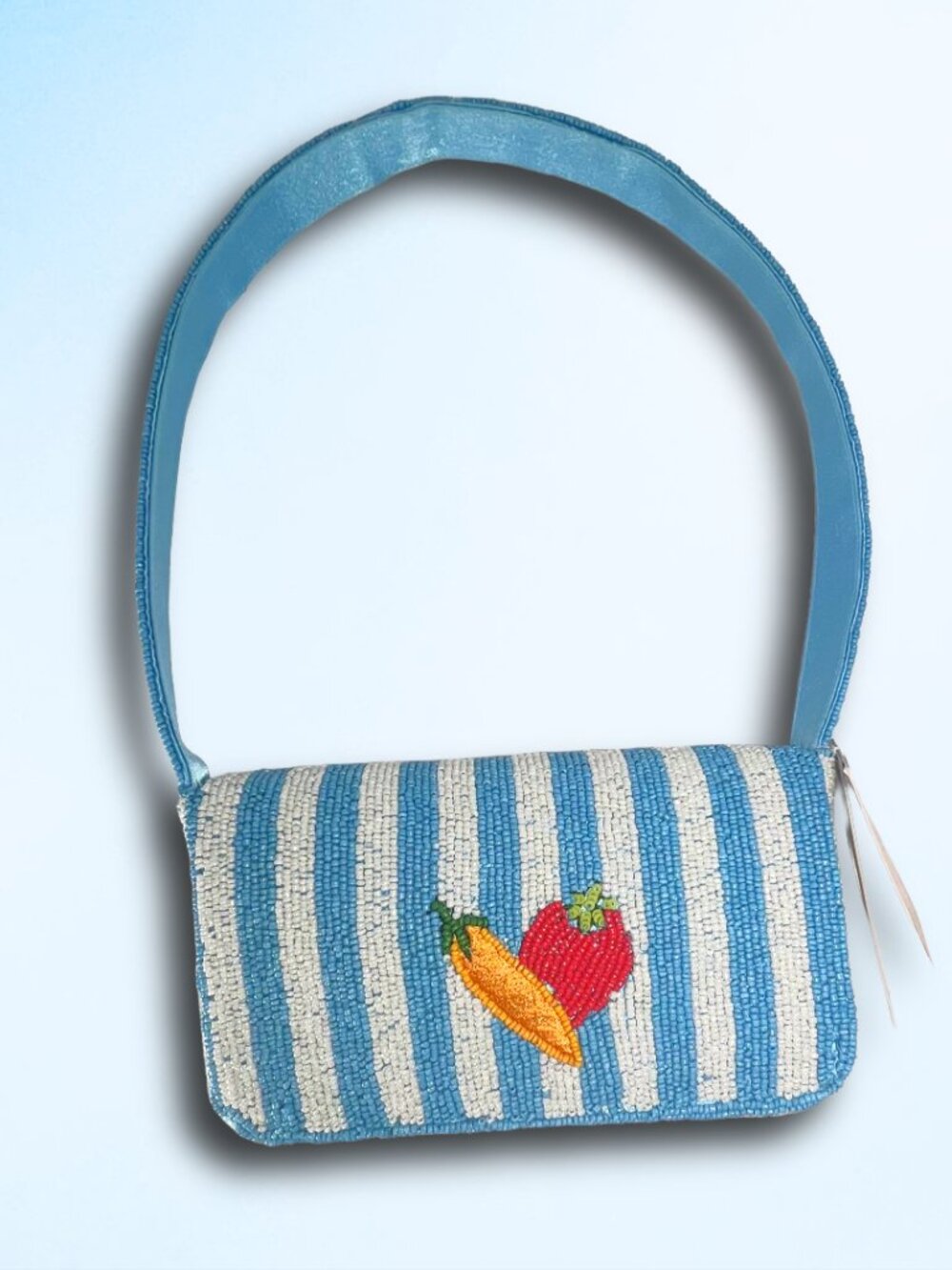 NWT Sol and Mer Beaded Veggie Shoulder Bag Coquette Y2K Purse - Picture 6 of 7